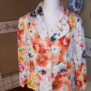 3/20 Coldwater Creek Fitted Floral Jacket PL